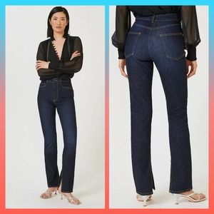 Anthropologie Pilcro The Split Straight Jeans in Denim Dark